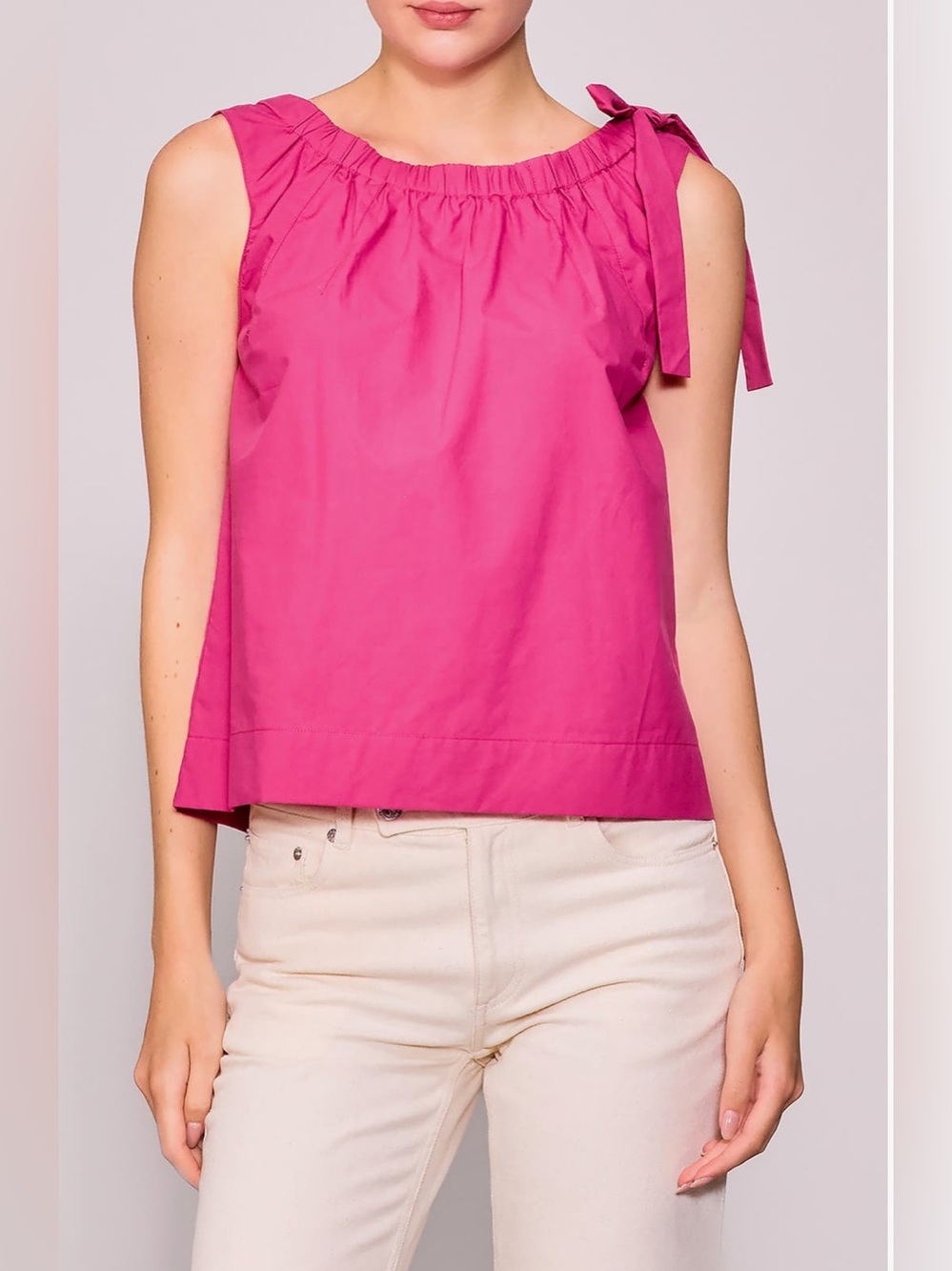 NEW..,Melloday Tie-Shoulder Sleeveless Top